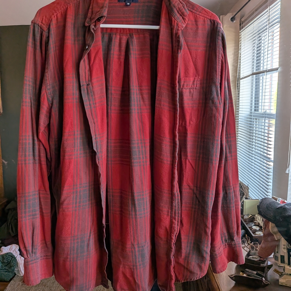 Croft & Barrow Red and Gray Checkered Shirt